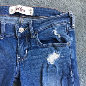Hollister denim rip jean